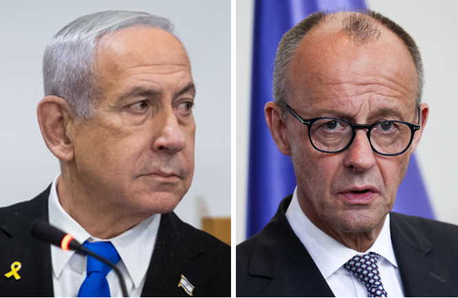 ראש הממשלה נתניהו והקנצלר מרץ
