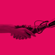 לחיצת יד בין אדם לרובוט