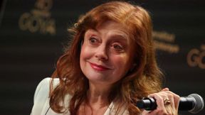 סוזן סרנדון במסיבת העיתונאים בברצלונה, הערב