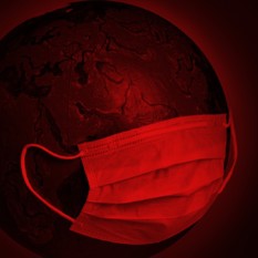 כדור הארץ עטוי מסכה כירורגית