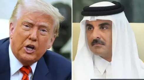 الرئيس الامريكي وأمير قطر