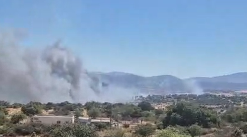 الحريق قرب كيبوتس حوكوك