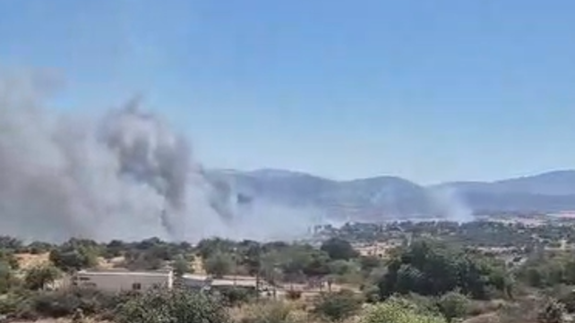 الحريق قرب كيبوتس حوكوك