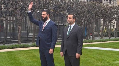 الرئيس السوري الشرع ووزير خارجيته الشيباني في لندن