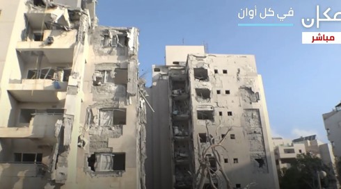 اصابة مبنى في بئر السبع