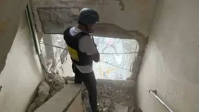 موقع سقوط الصاروخ بمدينة بني براك