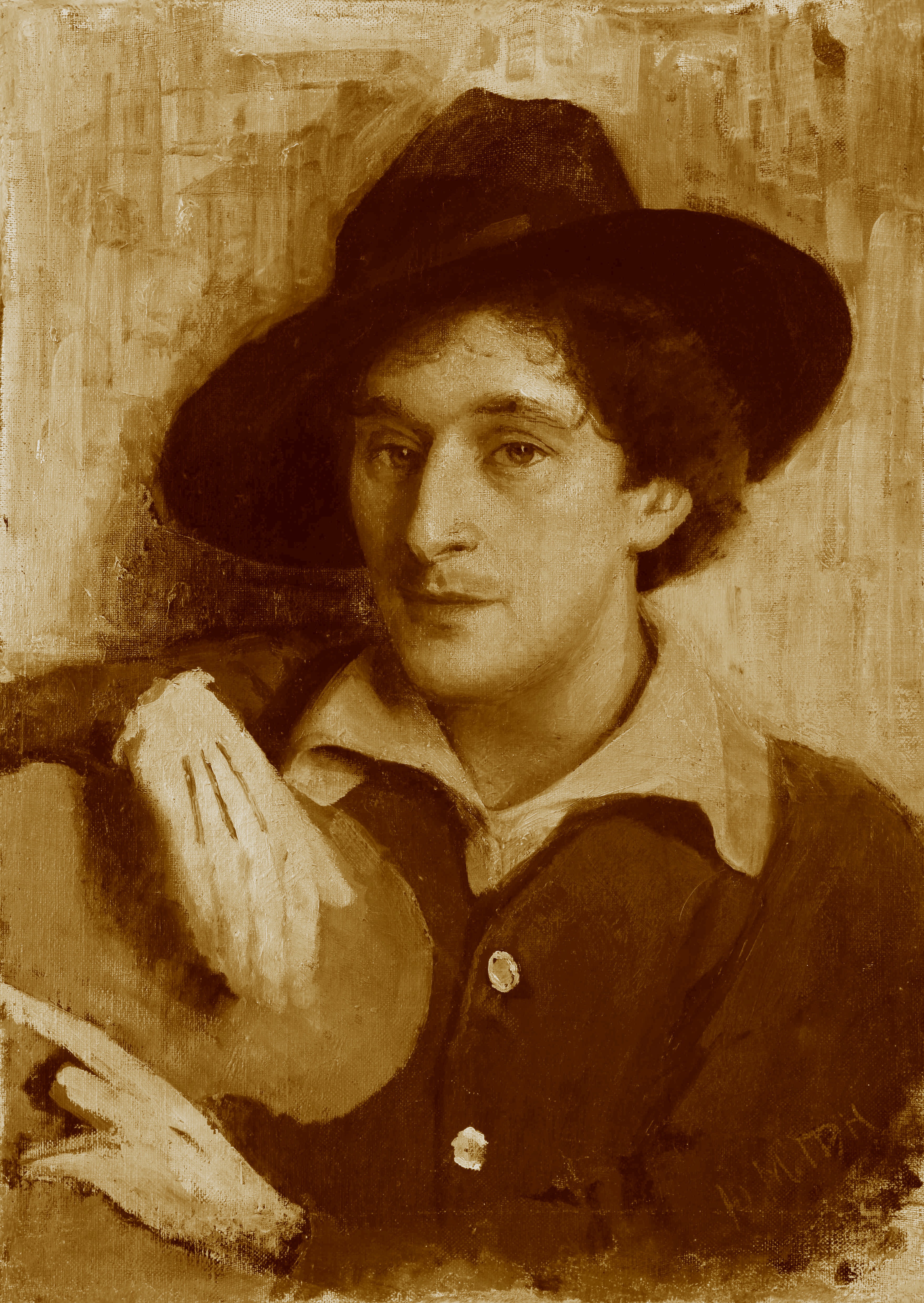 Yury Pen Portrait Of Marc Chagall