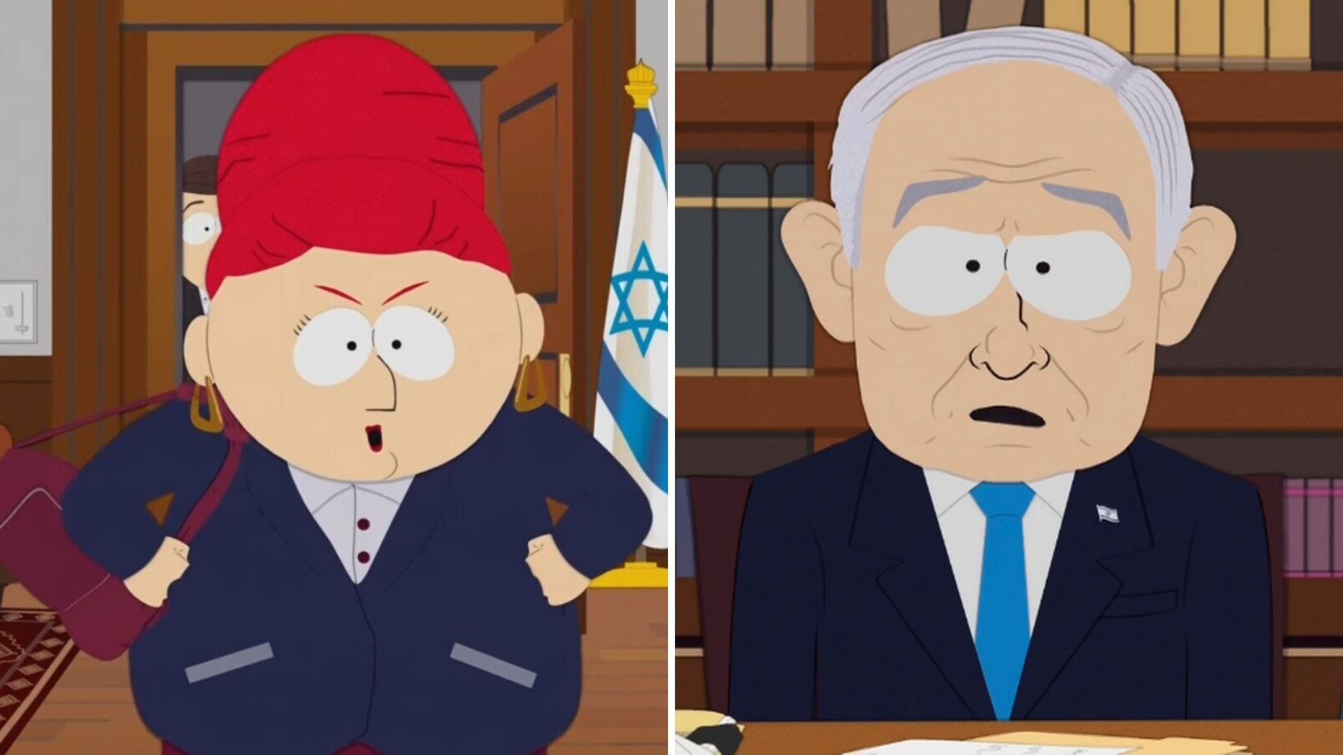 רה"מ נתניהו ואמא של קייל, מתוך "סאות'פארק"