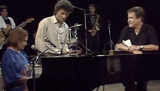 נמעי שמר על הפסנתר עם מתי כספי ואהוד מנור. 1990