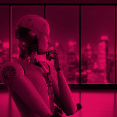 רובוט מביט מחלון