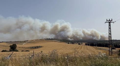 שריפה ביער אשתאול, ליד מסילת ציון וכביש 1