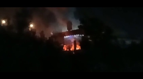 حرق منازل في برقين